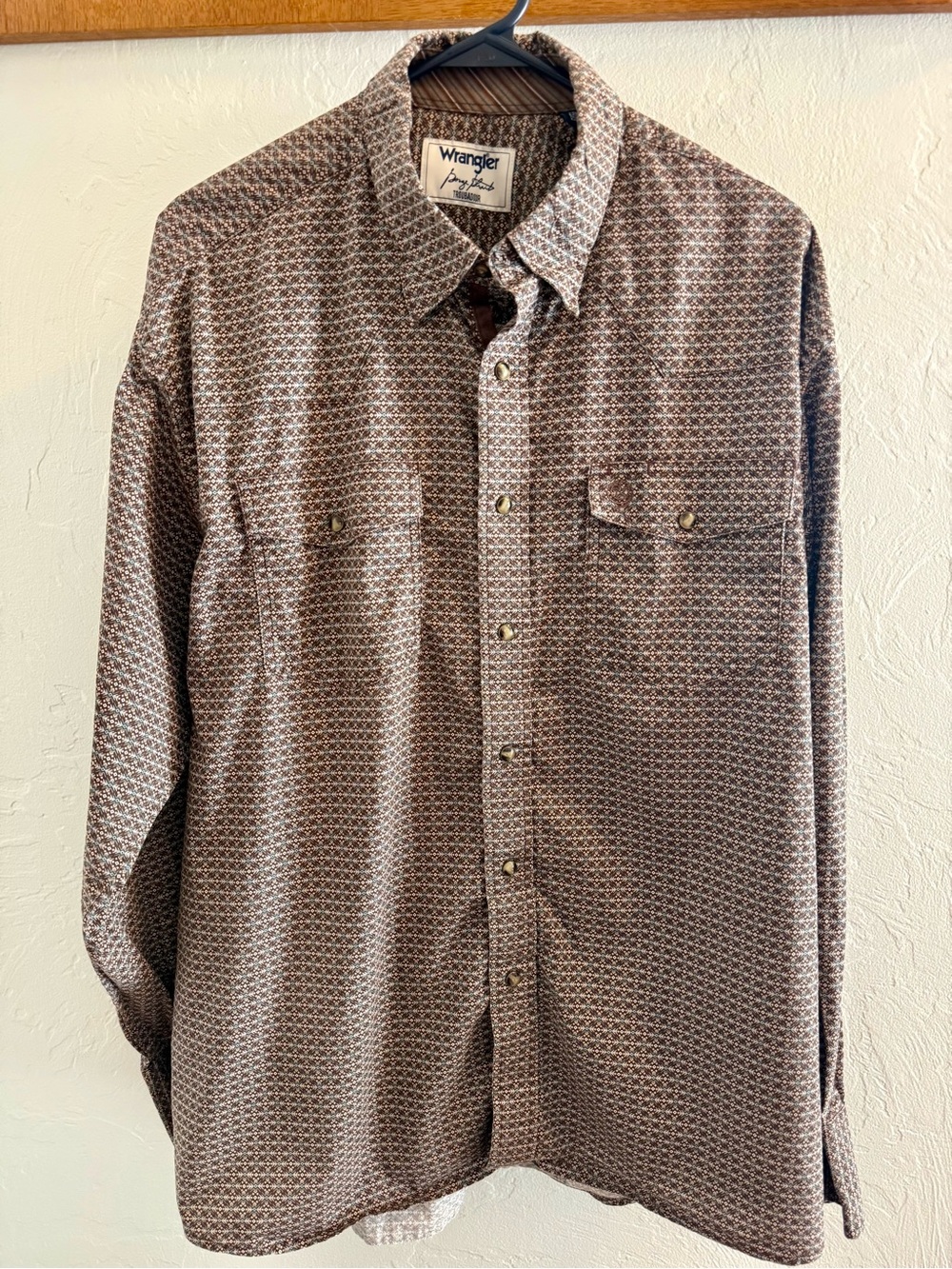 WRANGLER GEORGE STRAIT TROUBADOUR LONG SLEEVE WESTERN SNAP SHIRT